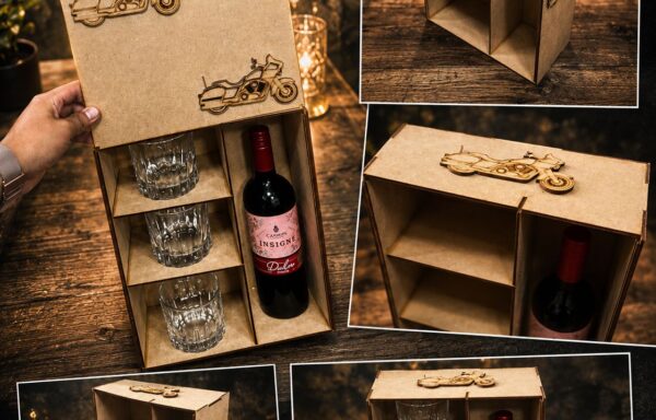 CAJA PARA VINO CON RELIEVE