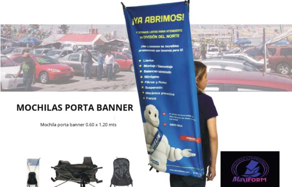 Mochila porta banner
