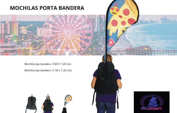 mochila porta bandera